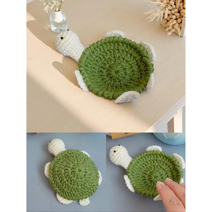 手編み動物コースター｜デスクを彩るかぎ針編みカップマッ