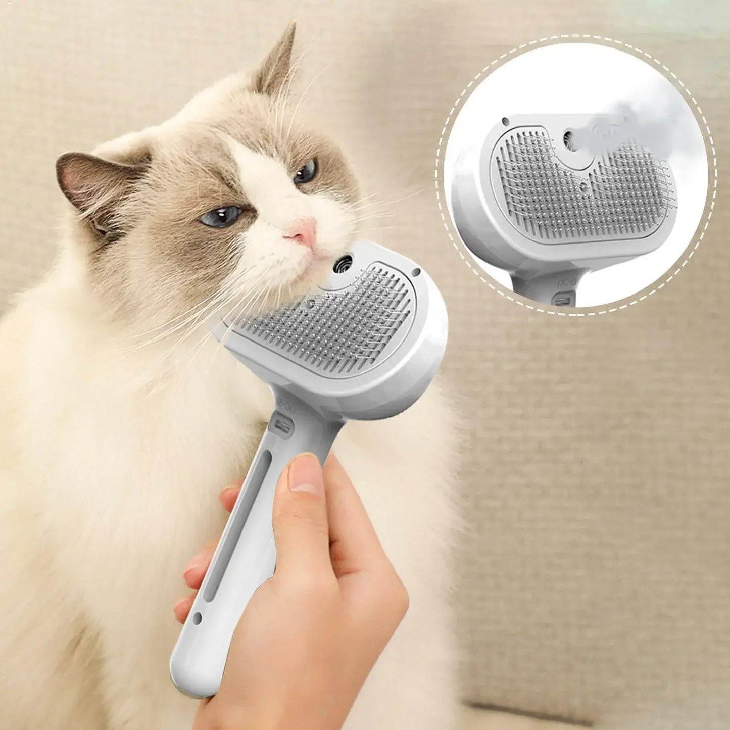 ミストでやさしく整える 3in1ペットブラシ