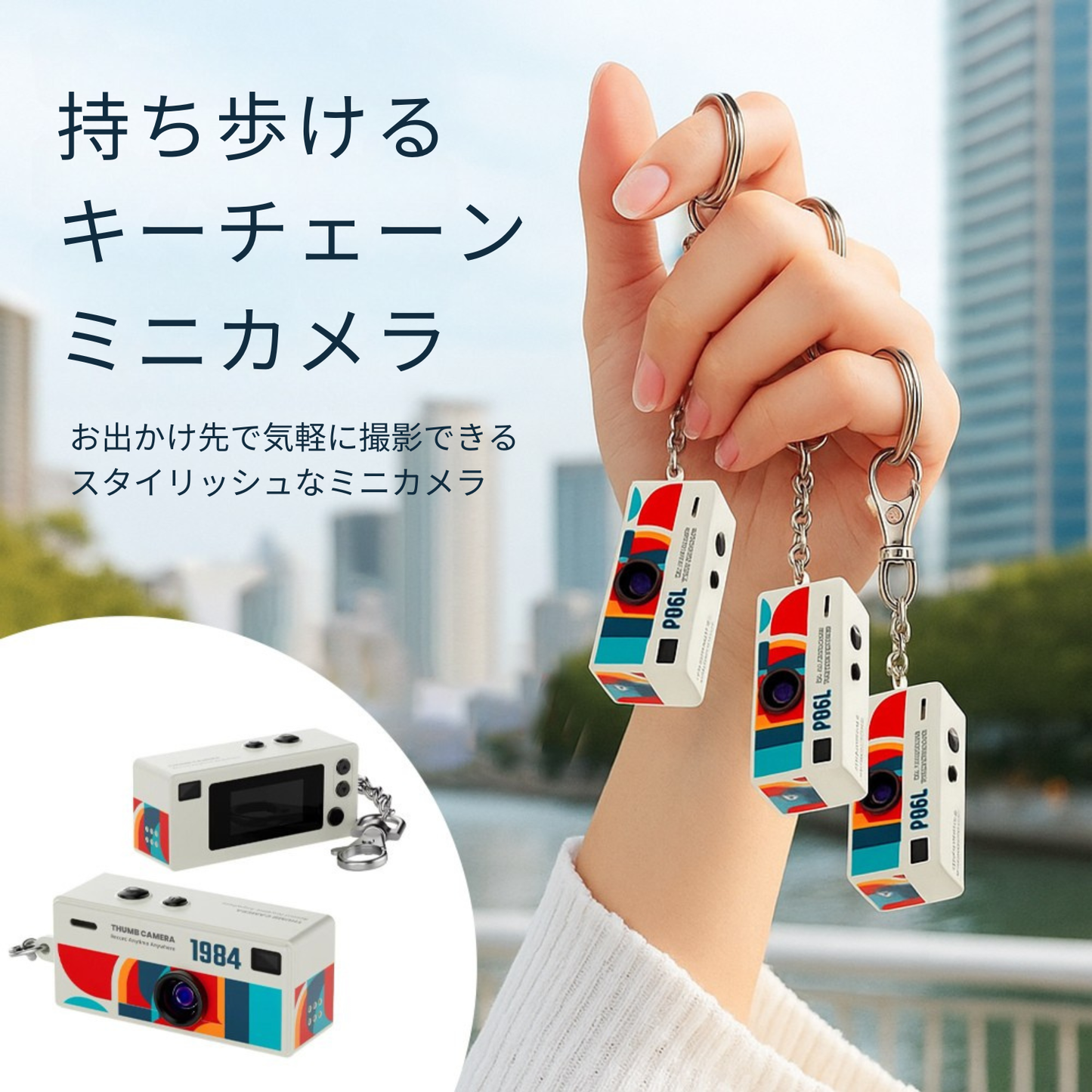 レトロミニデジタルカメラ｜キーチェーン付きで持ち歩けるコンパクトカメラ