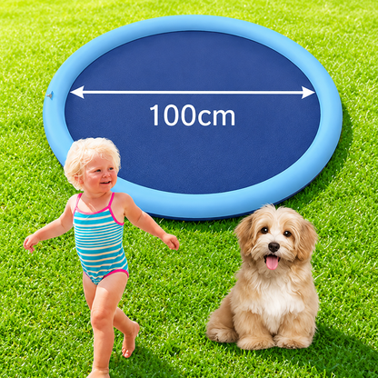 愛犬 子供と遊べる噴水スプリンクラーマット｜夏のお庭あそびに